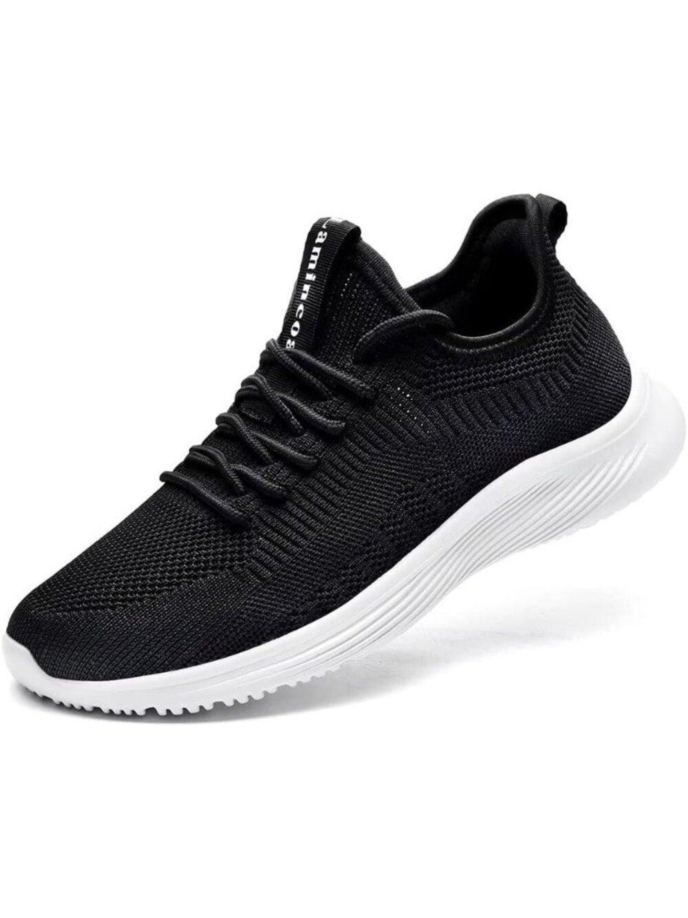 Women's Black White Mesh Walking Non Slip Running Lightweight Fashion Sneaker